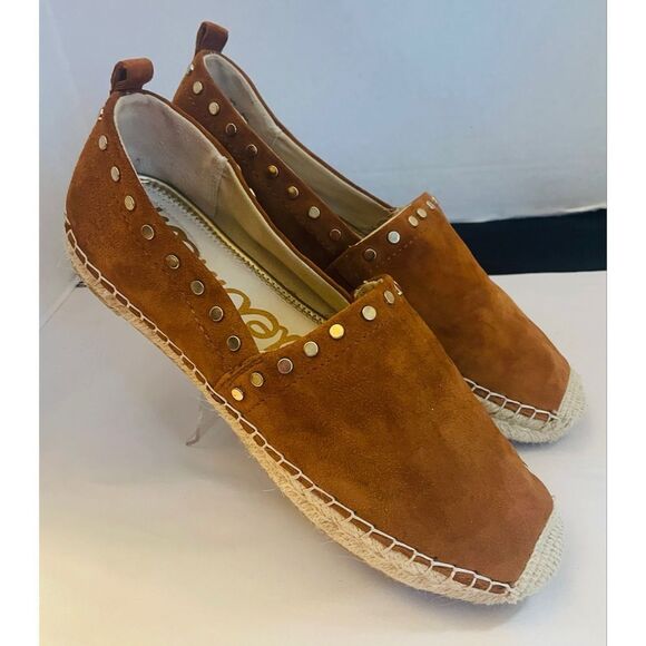 Sam Edelman 9.5 Koda Suede slip on  Espadrille Flats with Studs Women’s Shoes - Picture 6 of 10